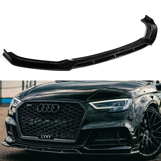 blanksvart audi s3 a3 front läpp