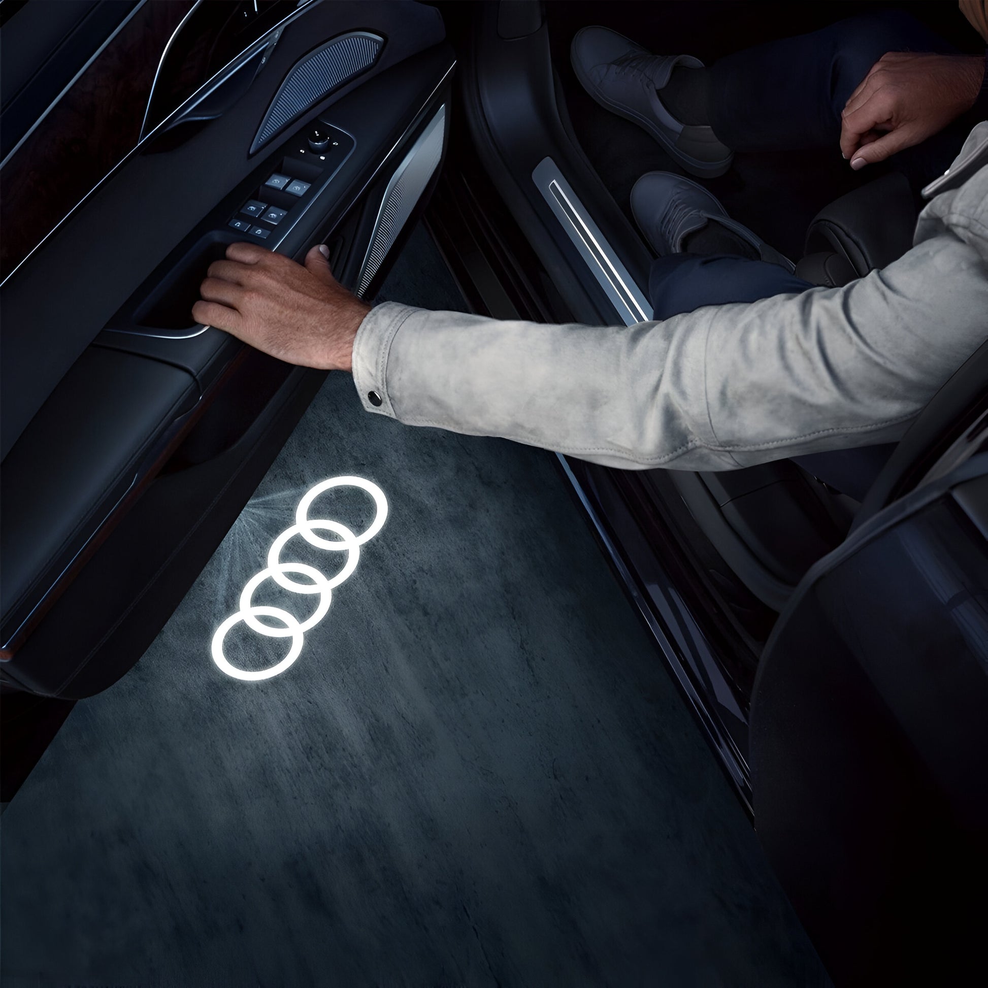 Audi ringar emblem bak blank svart – LYXY