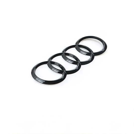 blanksvarta audi ringar bak, audi emblem bak