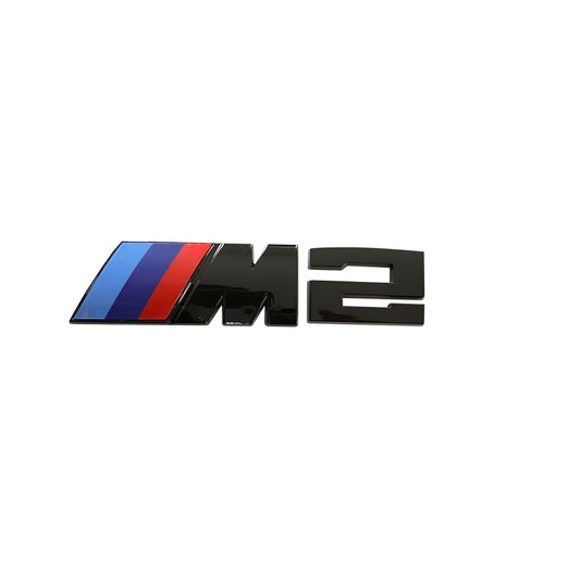 svart Bmw m2 emblem, Bmw m2 bokstäver