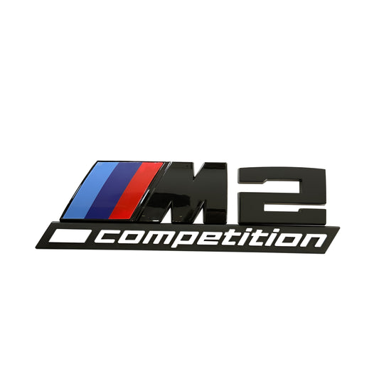 svart Bmw m2 competition emblem, Bmw m2 competition bokstäver