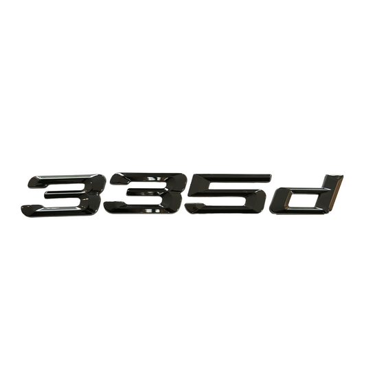 BMW 335d emblem blanksvart