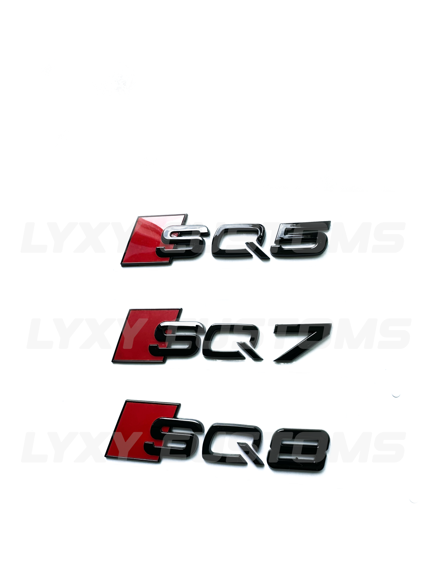 Audi blanksvart SQ emblem till SQ6 SQ7 SQ8