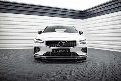 Blanksvart Volvo V60 S60 front läpp R-design mk3 V.1